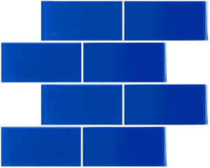 Crystal 3 x 6 Subway Tiles Caribbean Blue