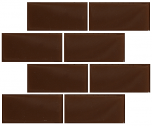 Crystal 3 x 6 Subway Tiles Hot Cocoa
