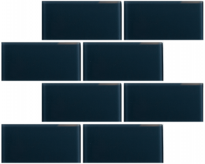 Crystal 3 x 6 Subway Tiles Nightfall