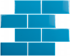 Crystal 3 x 6 Subway Tiles Robins Egg