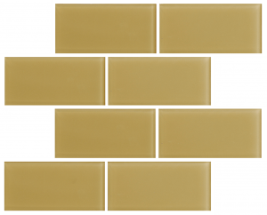 Crystal 3 x 6 Subway Tiles Saffron