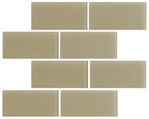 Crystal 3 x 6 Subway Tiles Sand Dollar