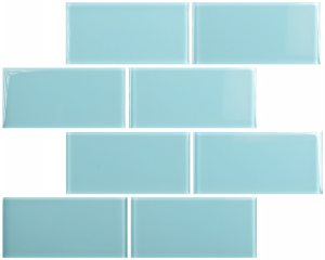 Crystal 3 x 6 Subway Tiles Sky Blue