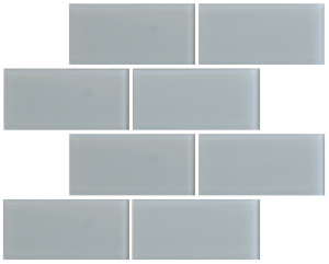 Crystal 3 x 6 Subway Tiles Whisper Gray