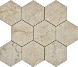 Marmi Botticino Hexagon Mosaic 12 X 12 Sheet