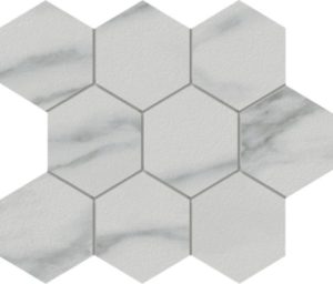 Marmi Statuario Hexagon Mosaic 12 X 12 Sheet