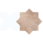 Malta Star Cotto 6 Matte and Cross White 6 Polished