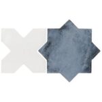Malta Star Denim Blue 6 Matte and Cross White 6 Polished