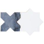 Malta Star White 6 Polished and Cross Denim Blue 6 Matte