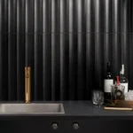 Carver Fluted Black Jade 12X24 Dimensional Honed