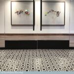 Evo Hex Nero & Asian Statuary 4″ Hexagon Marble Polished Mosaic Tile