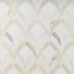 Rosalia Bianco White Floral Marble Mosaic