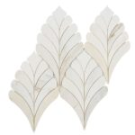Rosalia Bianco White Floral Marble Mosaic
