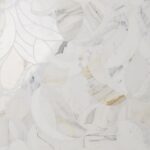 Rosalia Bianco White Floral Marble Mosaic