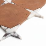 Calacatta Viola, Rustic Terracotta Honed Orienta Marble Mosaic