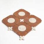 Diana Royal, Rustic Terracotta Honed Bocciolo Marble Mosaic