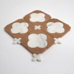 Calacatta Gold, Rustic Terracotta Honed Cottage Marble Mosaic