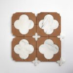 Calacatta Gold, Rustic Terracotta Honed Cottage Marble Mosaic